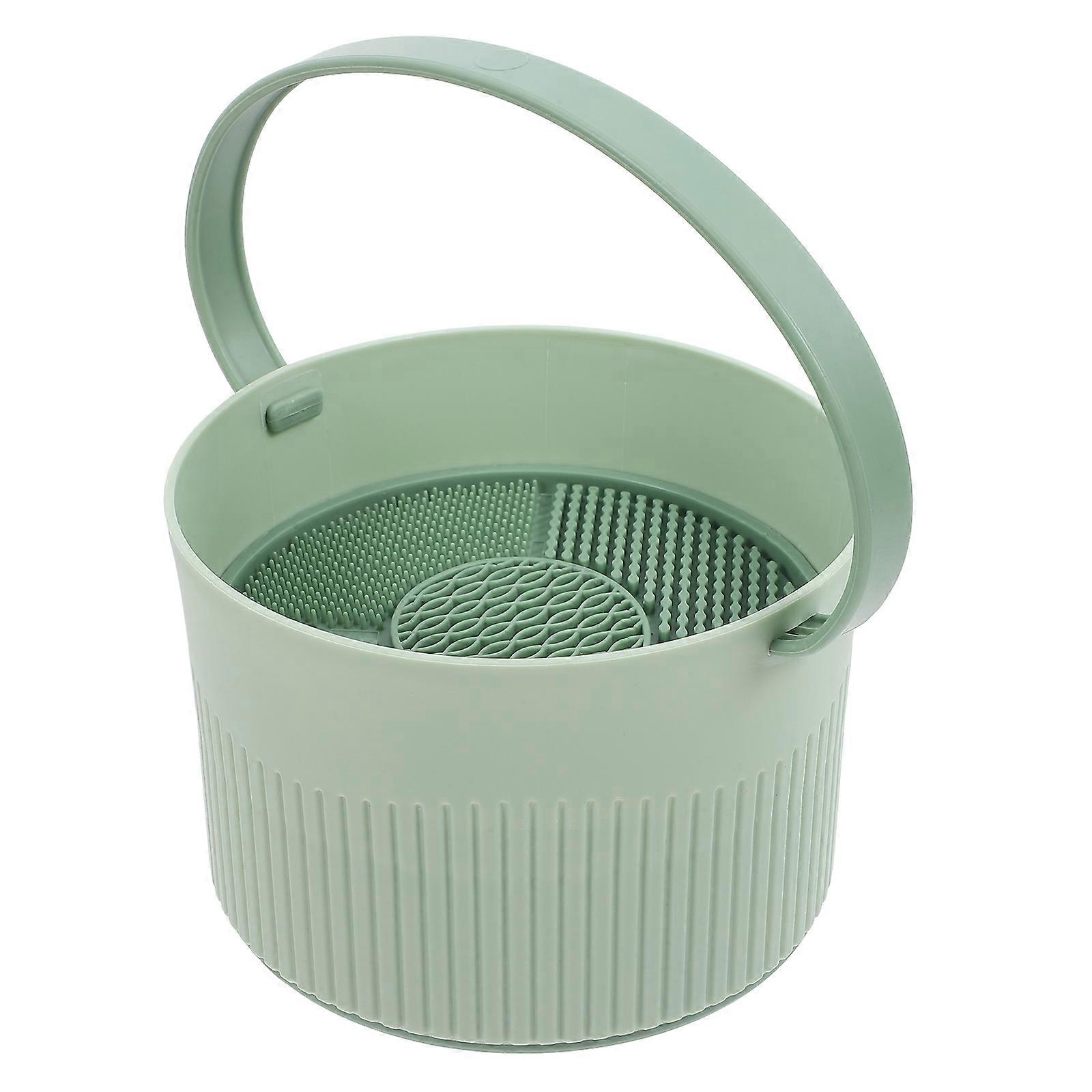 Round Makeup Brush Cleaner Bowl Designed For For Effective Cleaning 1Pack