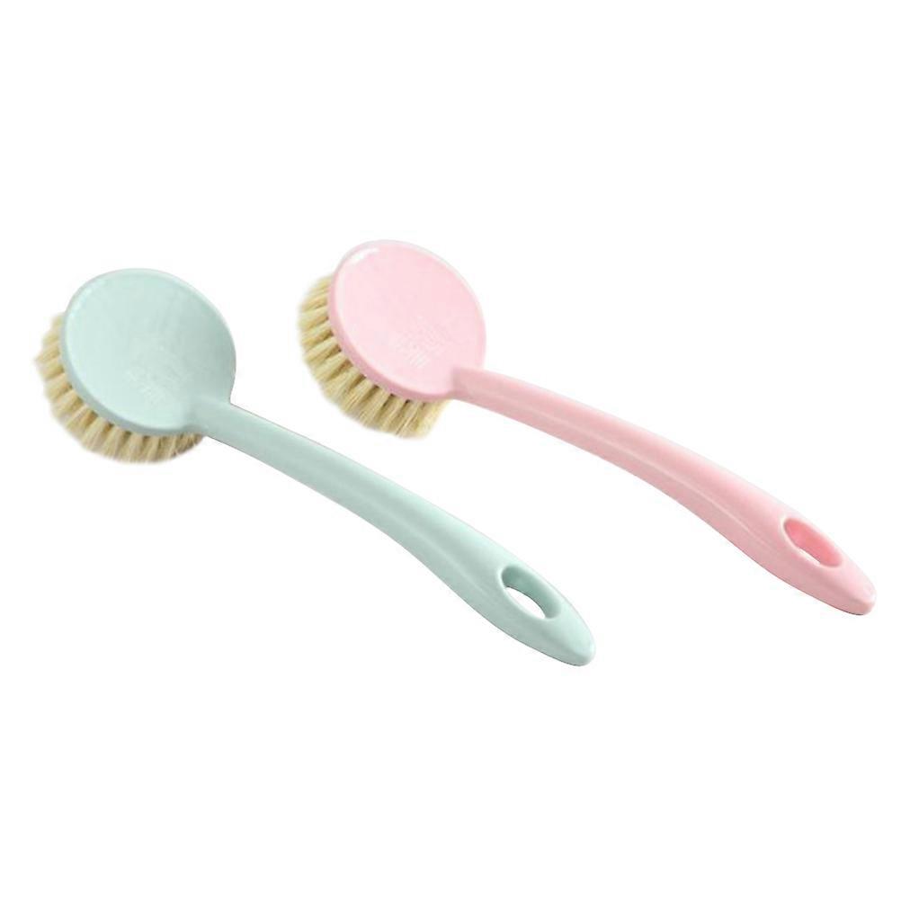 Assorted Color Cleaning Brush with Fiber and PP Material for Home Kitchen Use 2PCS
