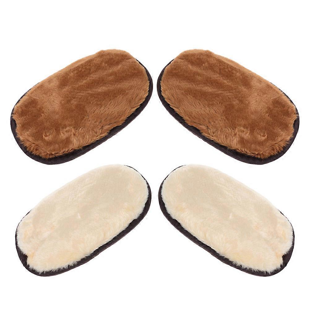 Ergonomic Design Polishing Gloves For Shoes Bags Jackets Assorted Color 4Pcs