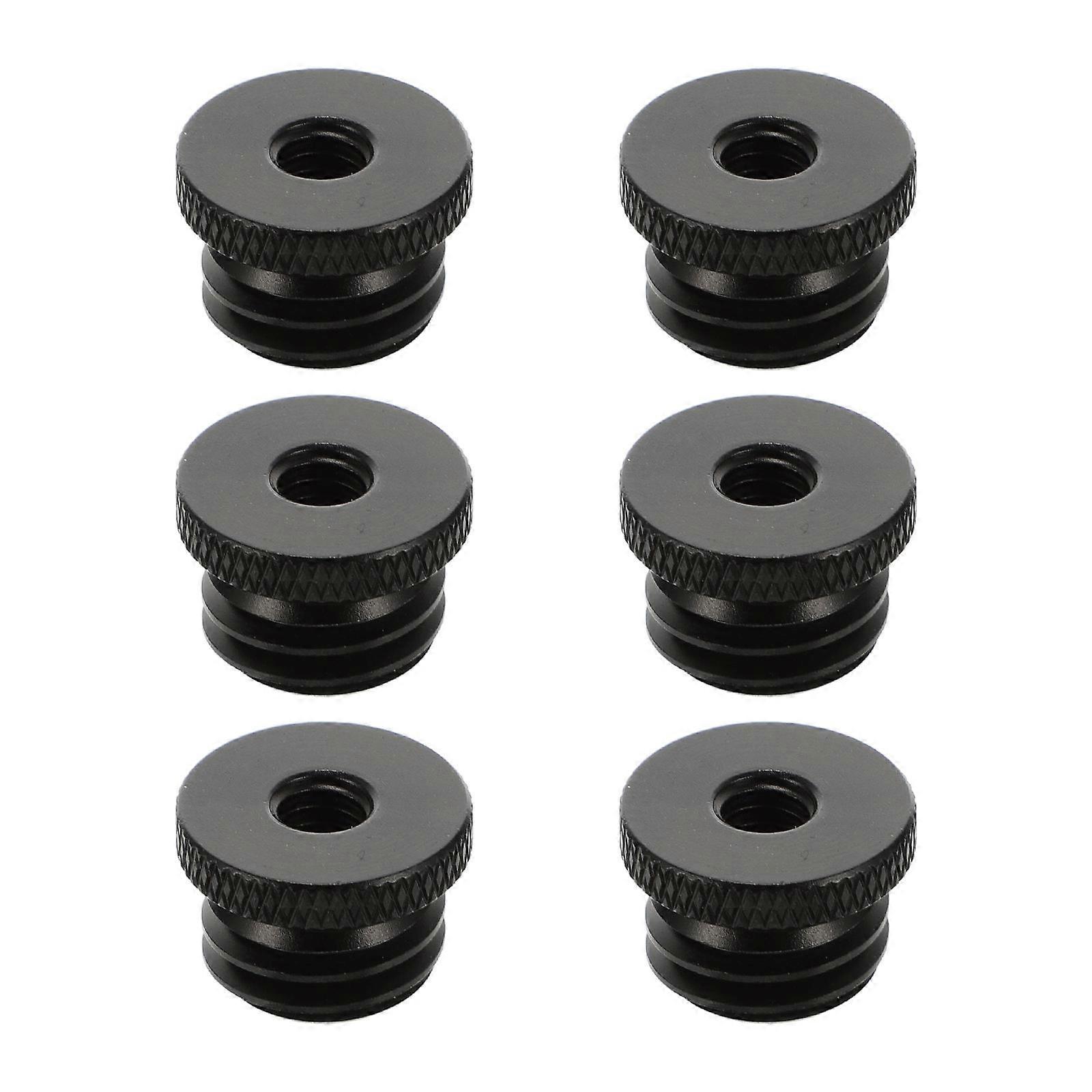 Mic Stand Adapter 6Pack Tripod Conversion Screws For Professionals In Photography Black Color