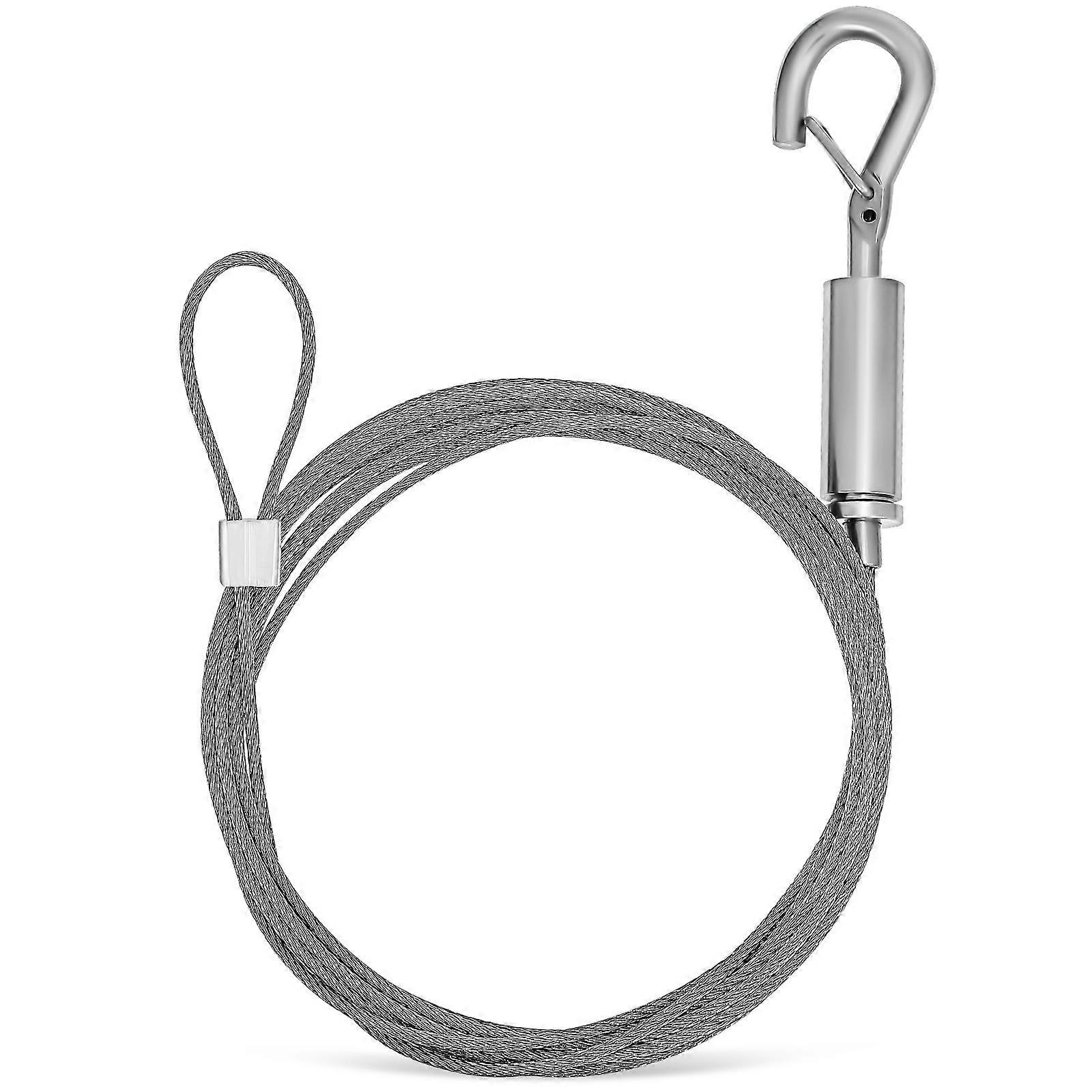 Stainless Steel Picture Hanging Wire with Hooks for Frames, Lights, and Flowerpots – Ideal for Home, Office, and Exhibition Use