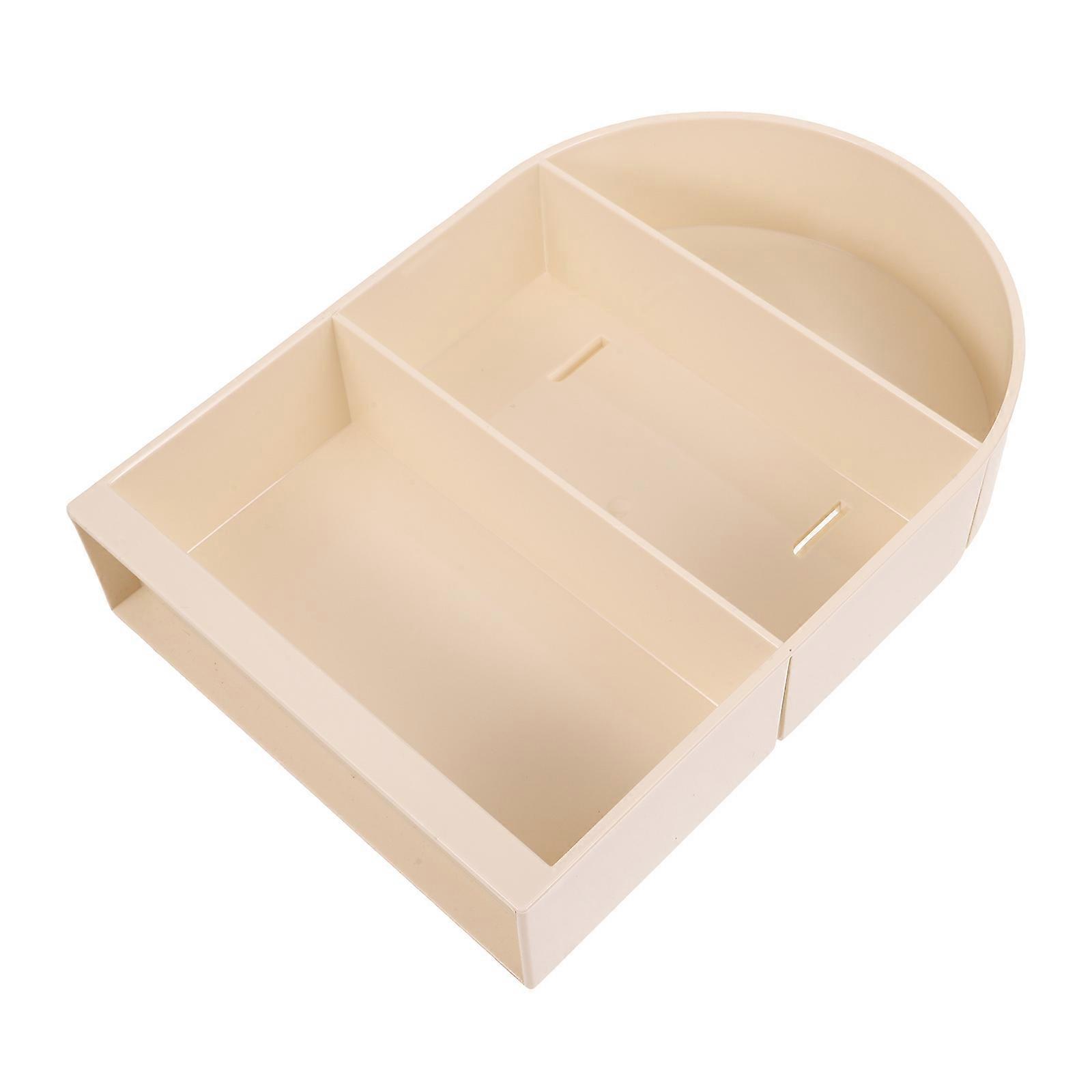 Plastic Wall Hanging Figurine Rack Beige for Storage with Space-Saving Design