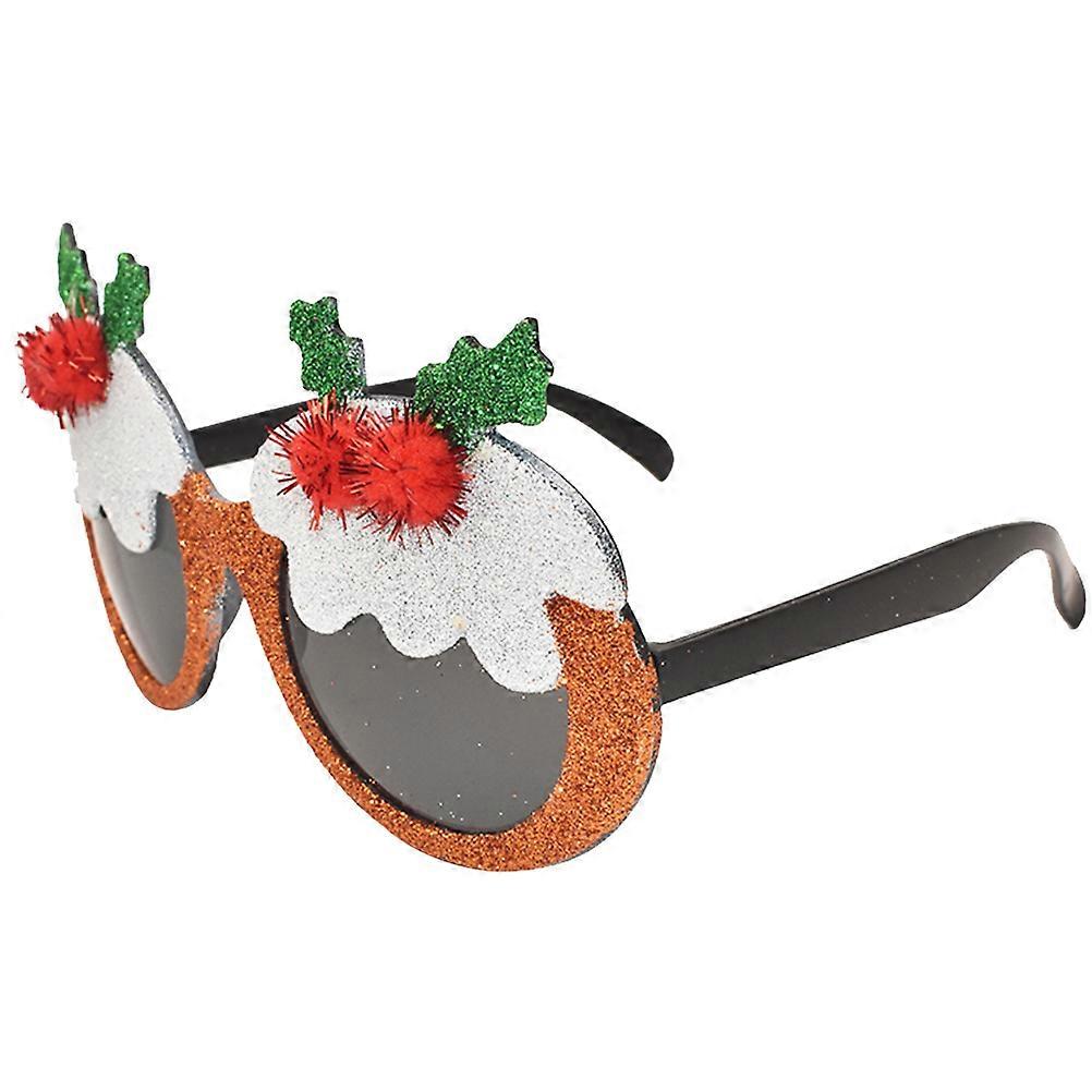 Round Christmas Style Sunglasses Photo Prop For Adults In Approx 18x4x10cm Size 1Pack For Masquerade