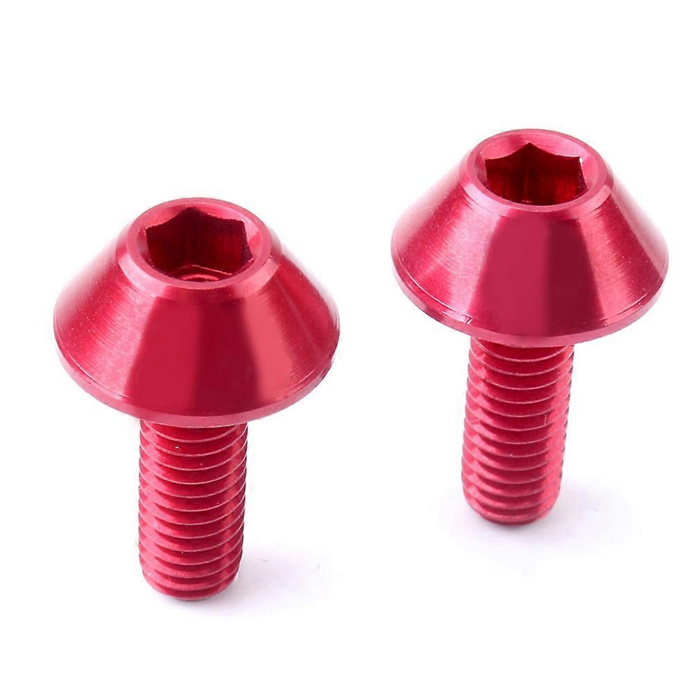 Aluminium Alloy Bike Brake Screw for VBrake with Red Color Suitable for Mountain and Road Bikes 4pcs