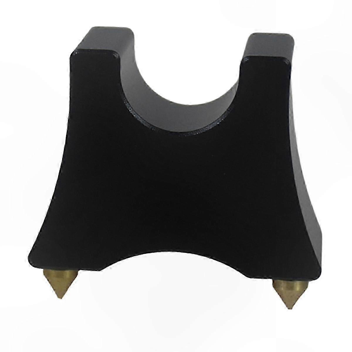 Multi-Function Aluminum Cable Tray Stand with Spike Support and Trailing Pad for Audio Equipment (Black)