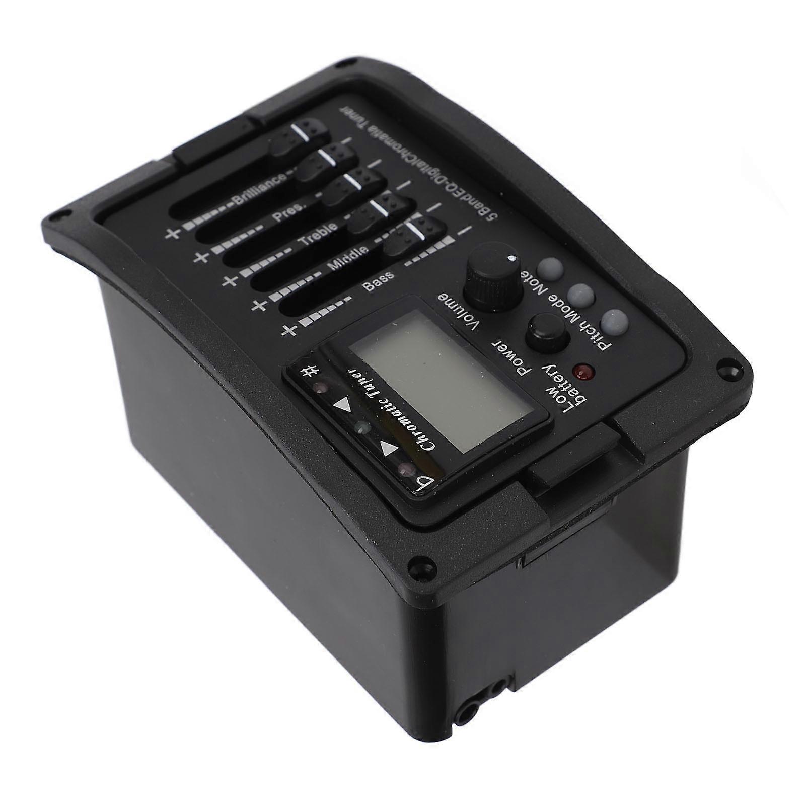 TEQ 5 Akustikgitarre Vorverstärker Equalizer 5 Band Professioneller Gitarren Vorverstärker EQ Equalizer mit Stimmgerät 