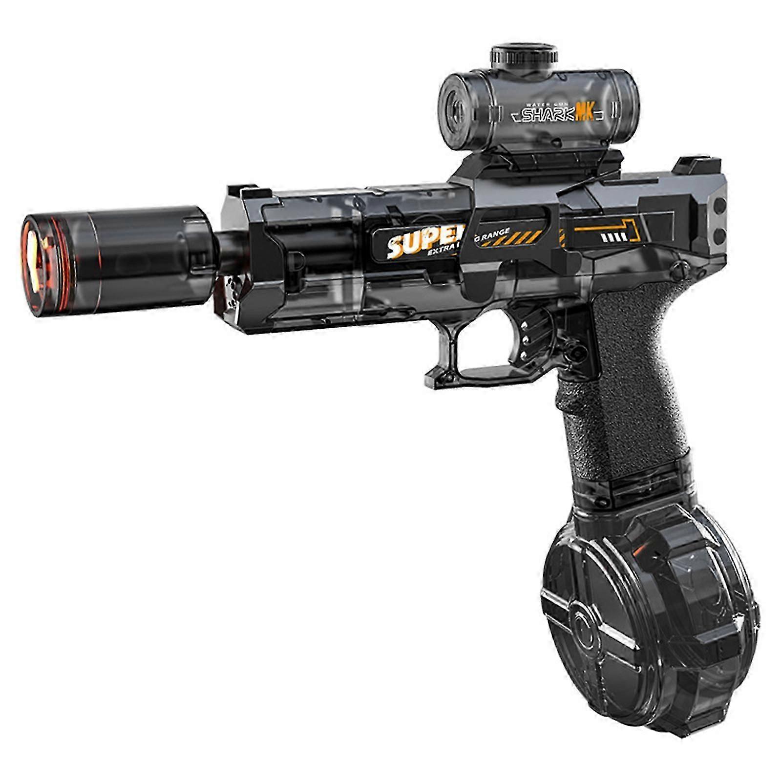 Kids Electric Water Shooting Toy Long Range Blaster with Interactive Lighting for Pool, Beach, Summer Fun, Battery Powered