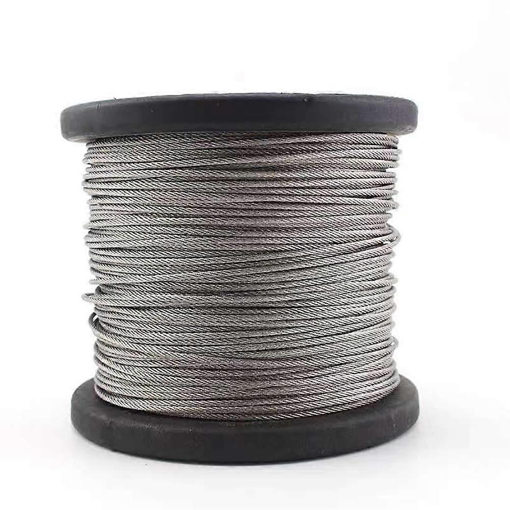 304 Stainless Steel Wire Rope Cable Line 7x19 Stranded Soft Non-Rust for Lifting Decking Railing 0.4" Dia 16.4ft Length
