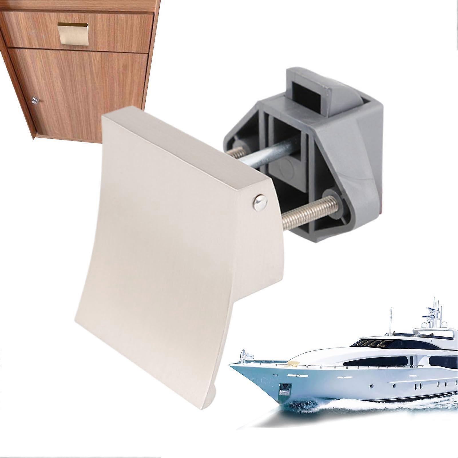 Mariner pushbutton cabinet lock Keyless drawer latch for RVs, marine cabinet lock, faux furniture drawer fastener for RV kitchen cabinets