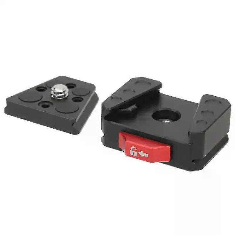 Mini V Mount Quick Release Plate 1/4in Screw V Lock Plate Monitor Fixed Bracket for 38mm Tripod Head LED Light Field Monitor