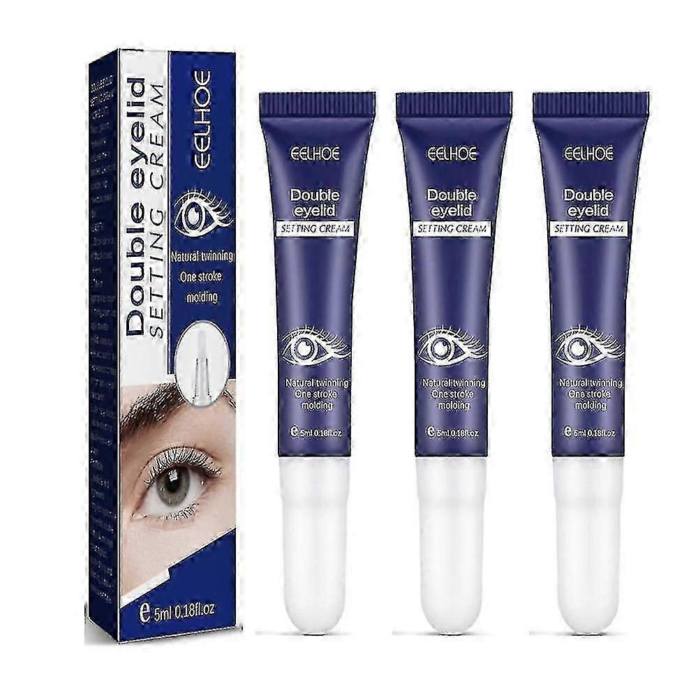 3Pcs Double Eye Lid Lifting Shaping Cream, lang wirkender unsichtbarer spurloser Kleber