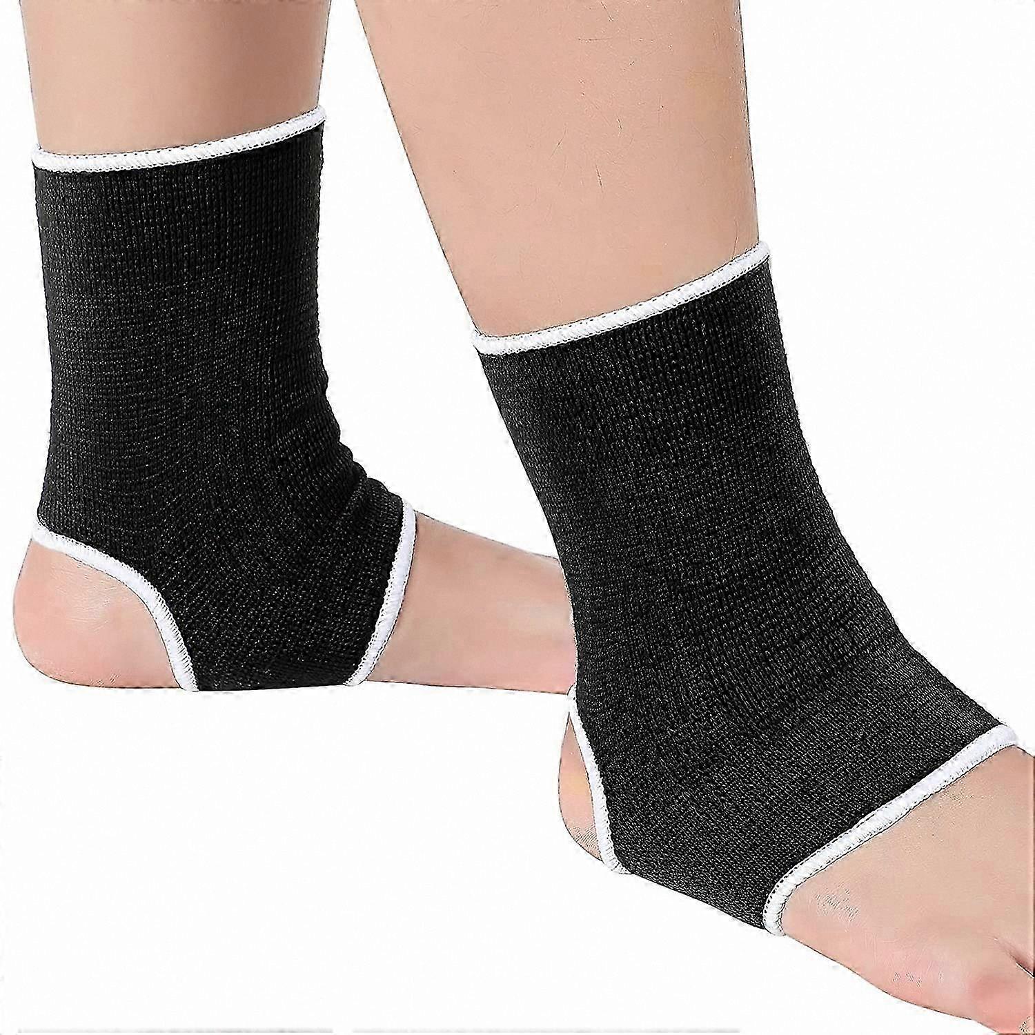 2 Pairs Kids Ankle Support Socks Compression Brace for Jogging Knitted Elastic Sleeve for Ankle Stability