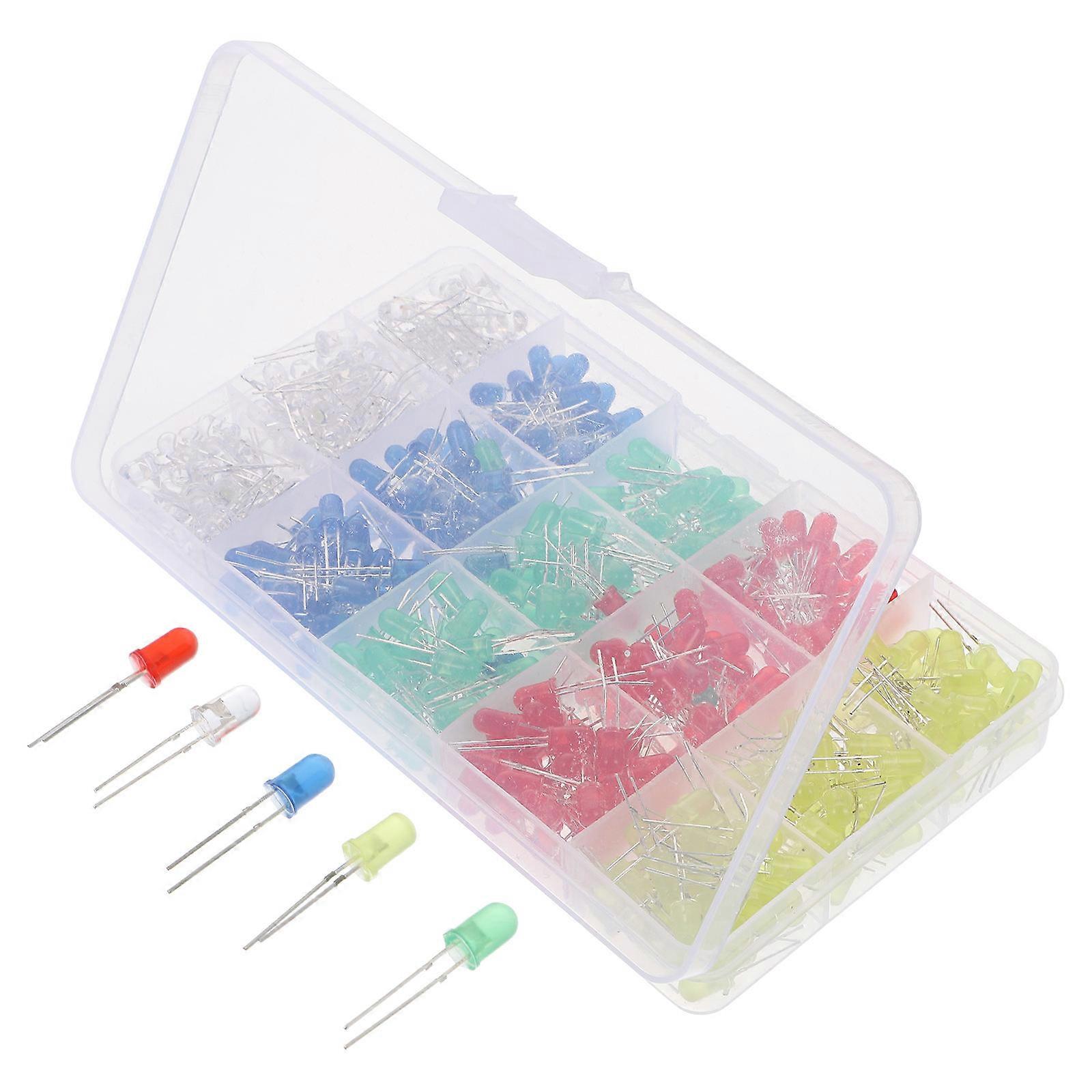 LED Smd Lamp Bead Light Bulbs Diy Projects Assorted Color Plastic for Teaching 500Pcs