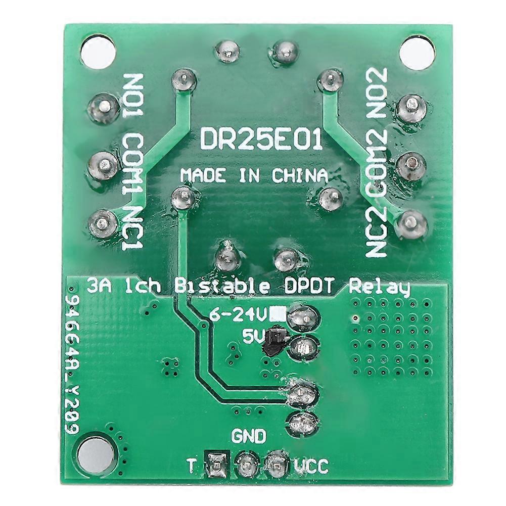 DR25E01 DPDT Bipolar Bidirectional Relay Module, Self-locking Bistable Relay Board (DC5V)