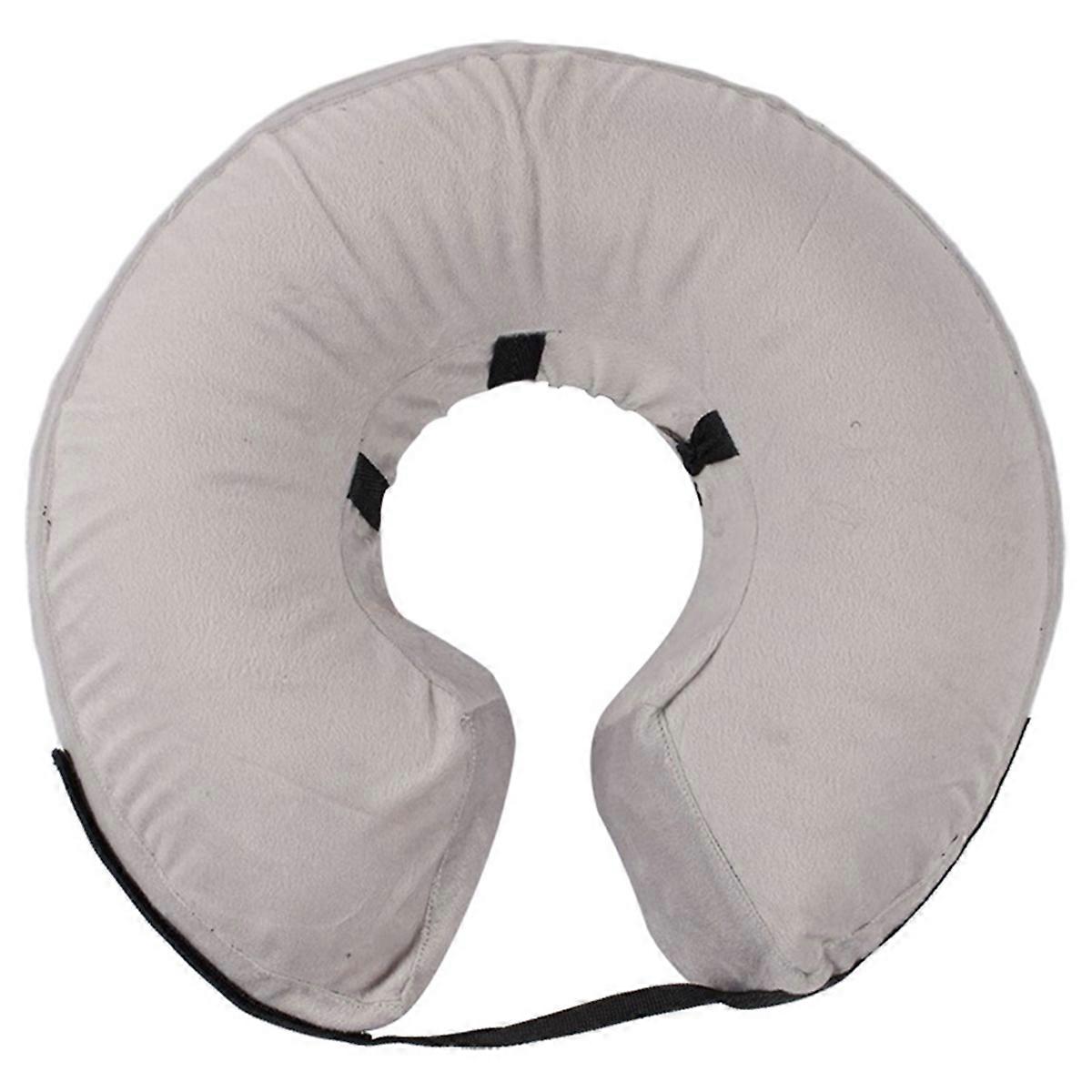 Protective Inflatable Collar for Dogs and Cats - Soft Pet Recovery Collar Does Not Block Vision Gre