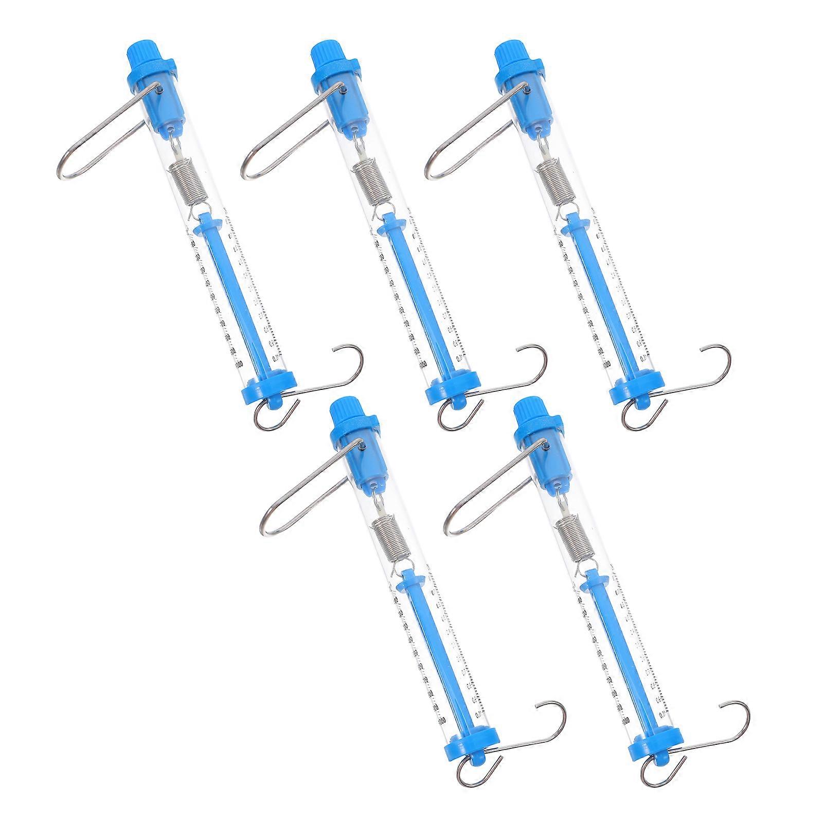 Measuring Force Plastic Spring Scale with Hanging Tube 5Pcs for Science Experiments