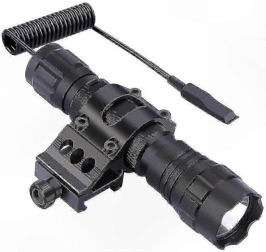 LED Tactical Flashlight, 45° Rail Mount, Push Button Switch, Single Mode Operation