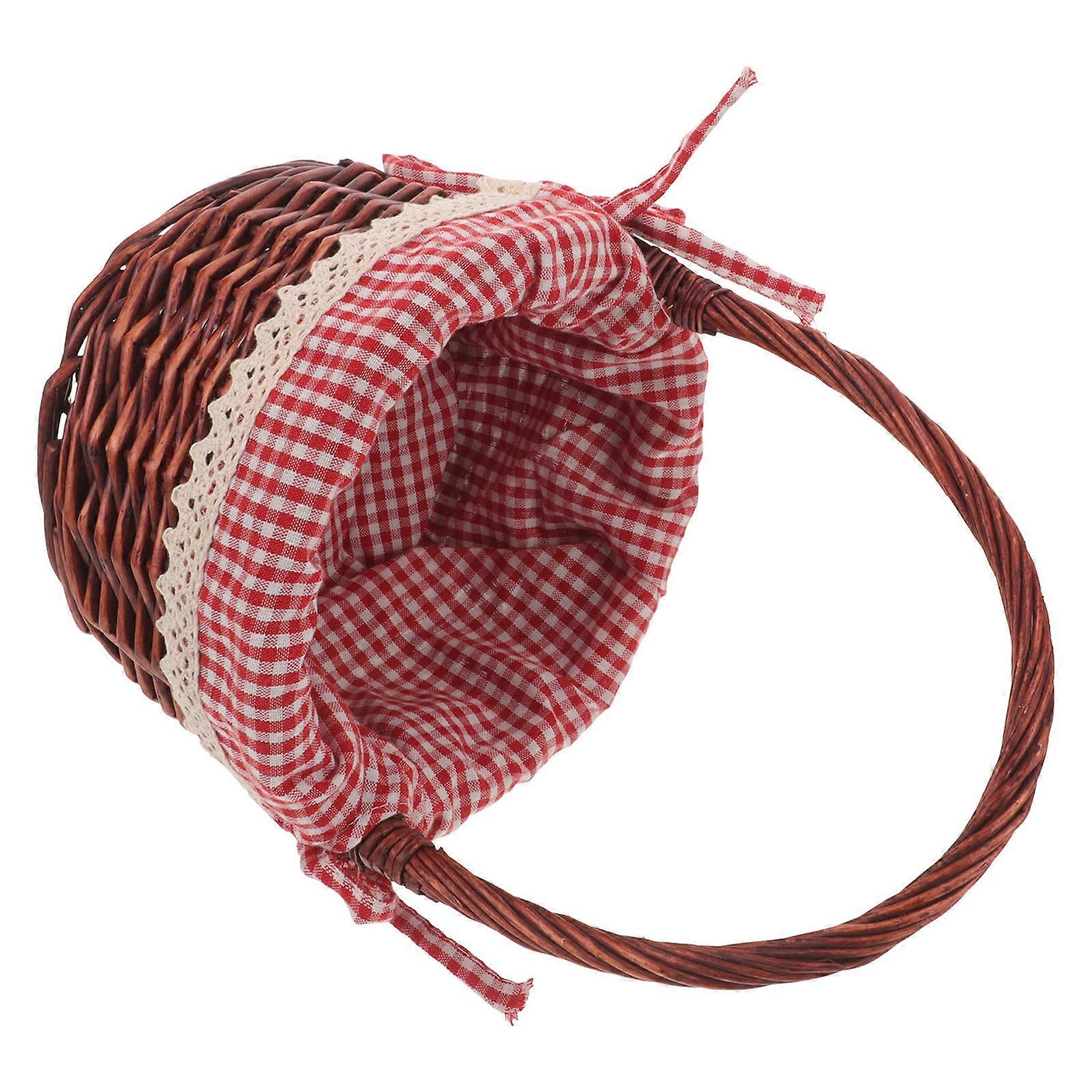 Flower Basket Woven Flower Basket for Gift Giving Assorted Color Woven Material Storage 1Pack
