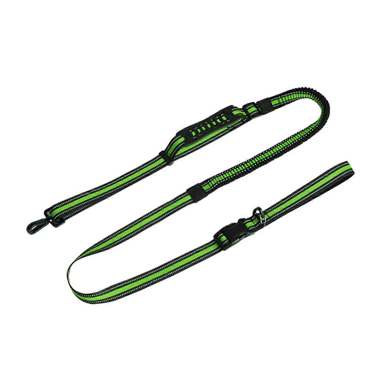 Nylon Dog Running Leash With Adjustable Waist Belt And Reflective Strap, Elastic Design For Hands Walking All Sizes