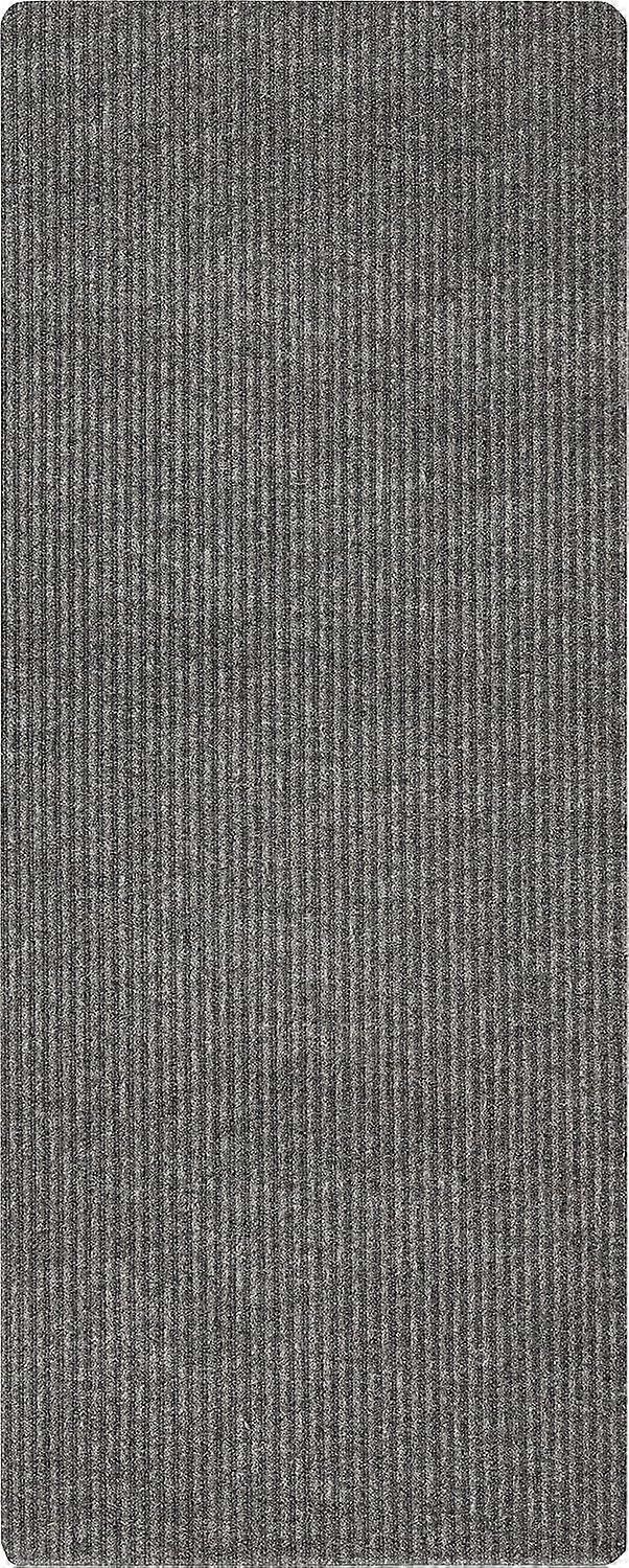 Utility Floor Mat Solid Graphite Grey (2' x 6') Perfect for Garage, Entryway