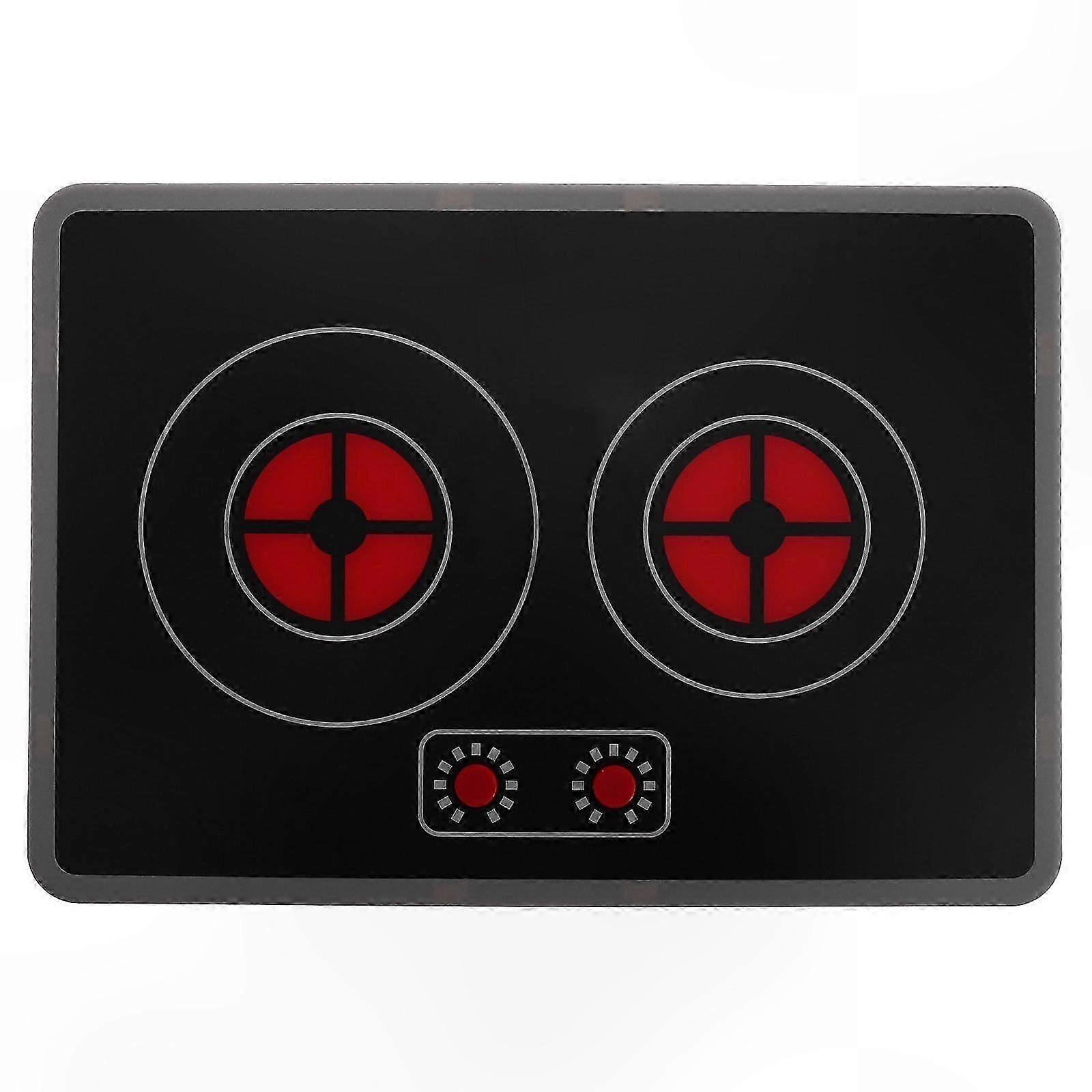 Interactive Toy Induction Cooker with Light Effects for Kids Pretend Play Kitchen Accessory for Toddlers and Children