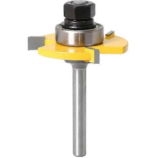 6MM Shank Matching Tongue and Groove Router Bit Set 3 Teeth T-Shape Wood Milling Cutter Tool