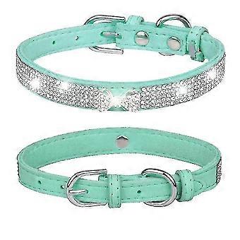 Rhinestone Dog Collar with Crown Decoration, Bling Velvet Collar for Small Medium Large Dogs