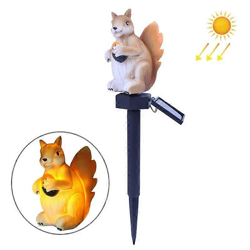 LED Solar Squirrel Lawn Light