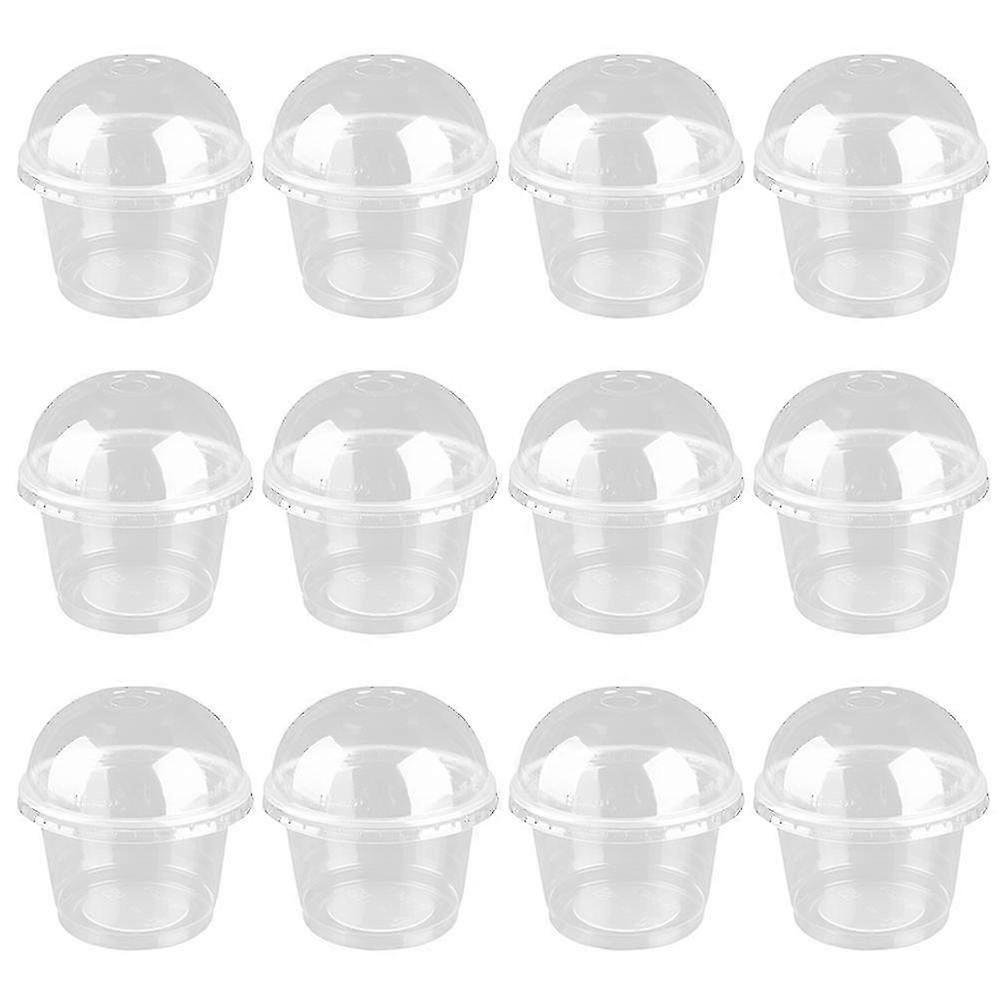 100 Pcs Thickened Storage Cups Multipurpose Dessert Cups With Lid (...
