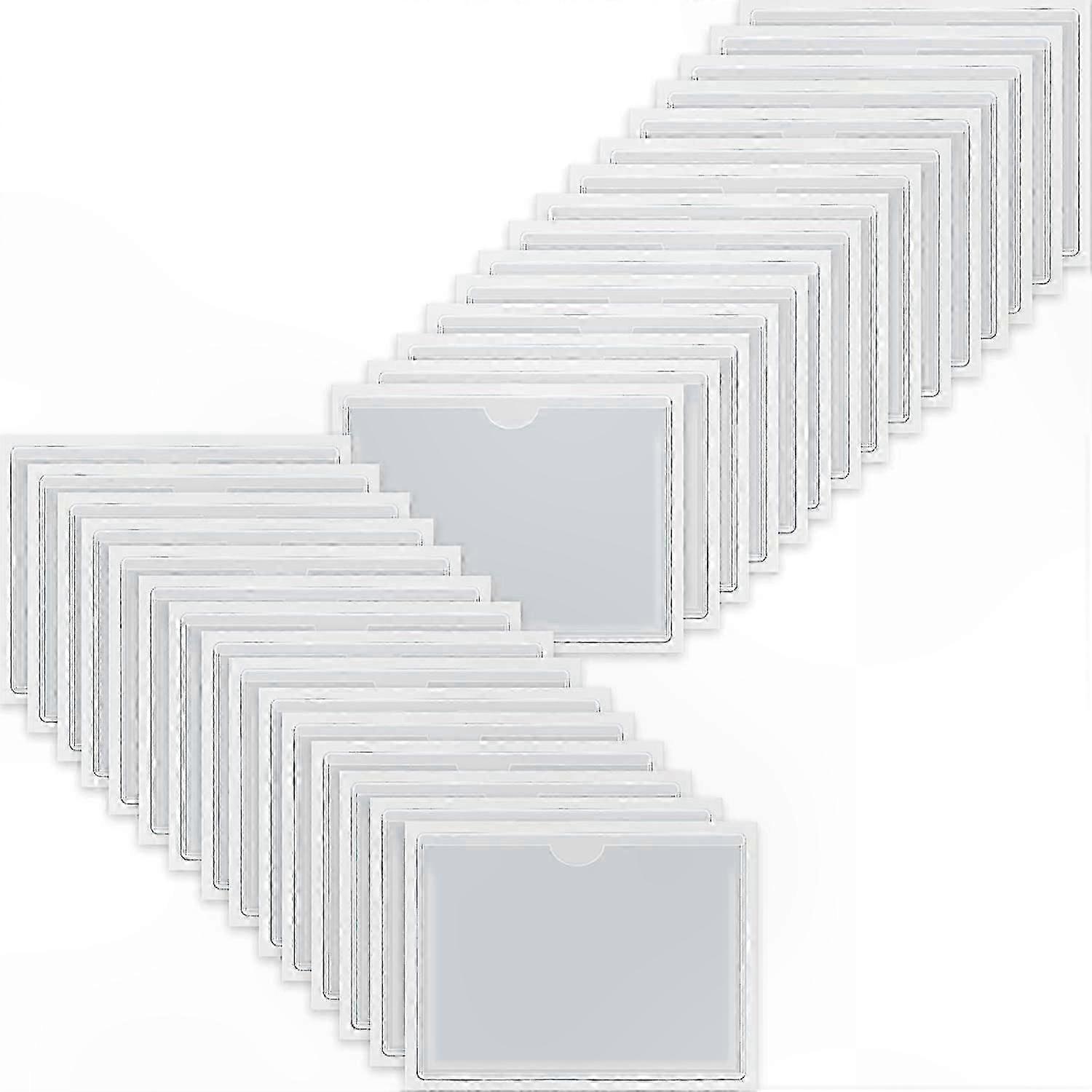 30-Pack Self-Adhesive Card Pockets with Top Opening for Organization and Protection