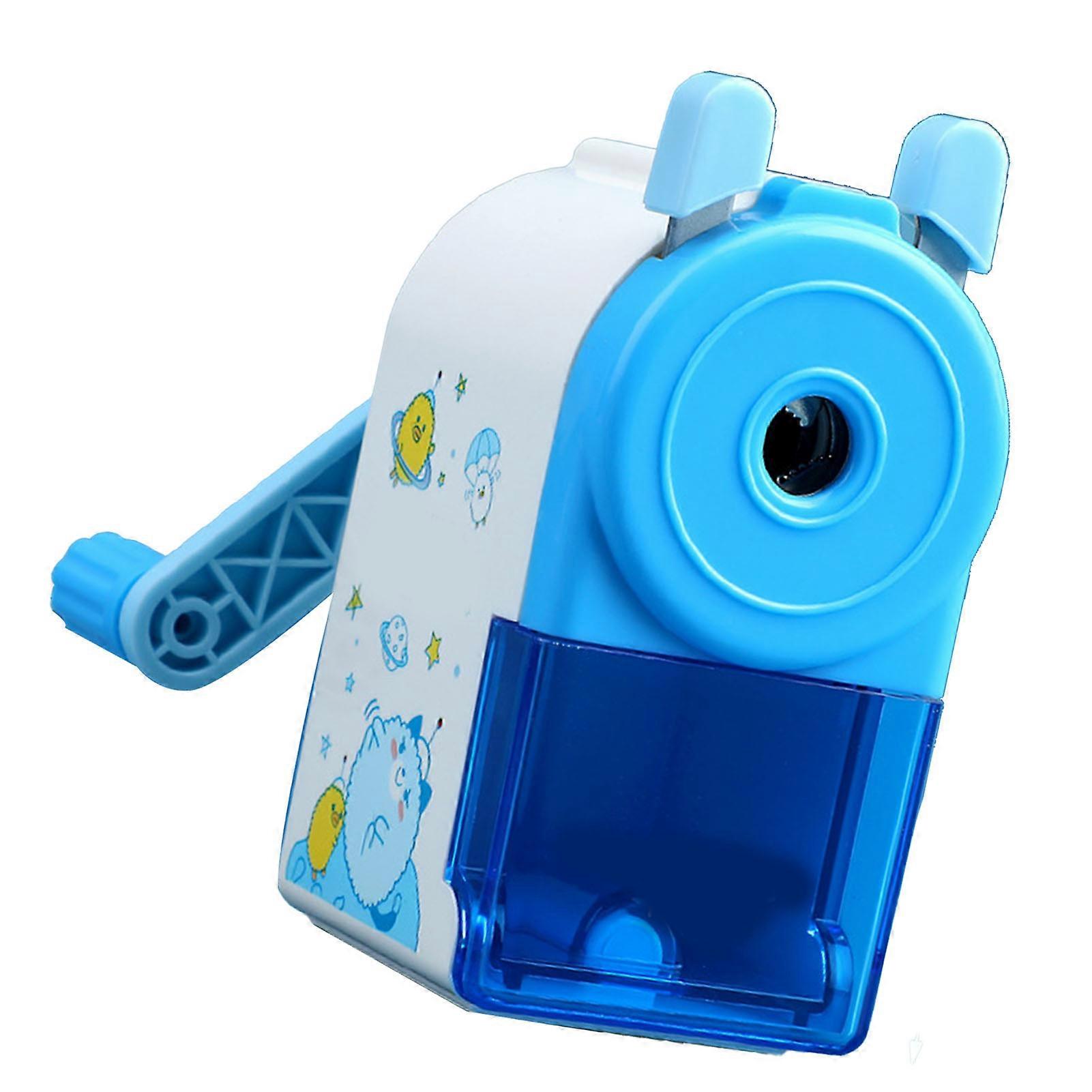 Portable Blue Pencil Sharpener Manual & Automatic for School