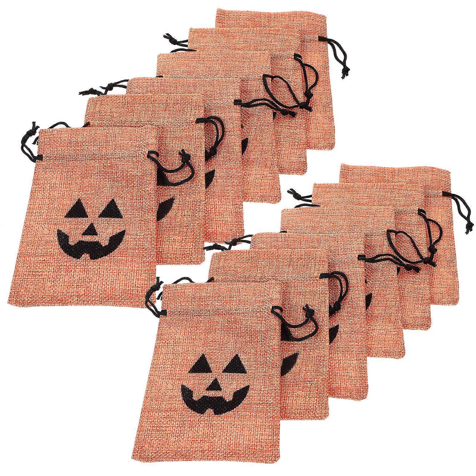 Halloween Pumpkin Shape Drawstring Pouches 50Pcs Perfect For Party Organizers Solution For Halloween Celebrations