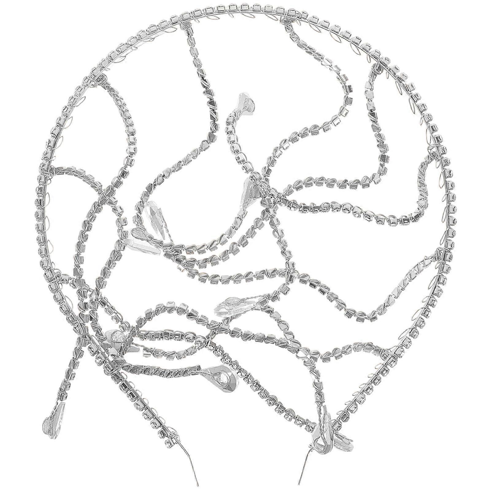 Elegant Rhinestone Headpiece for Brides – Versatile Hair Accessory for Wedding Dresses with Timeless Forehead Chain Design for Various Hairstyles