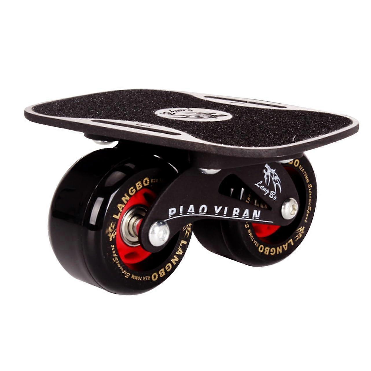 Drift Board Set Aluminum Alloy Skateboard with Antislip Frosted Deck for Road Commuting and Fitness