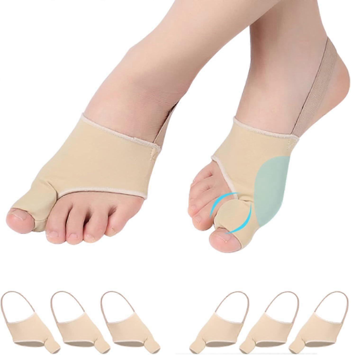 6 Pack Toe Separators with Bunion Protector, Correction Bandage Socks Bunion