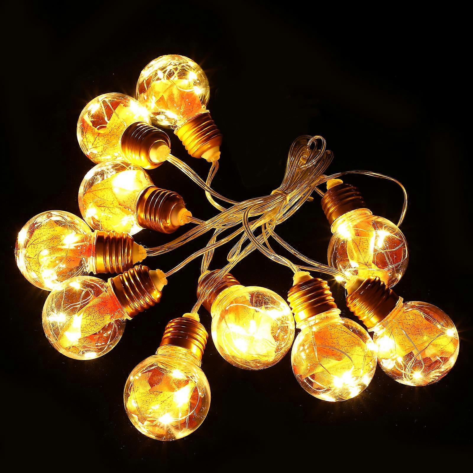 Maple Leaf Lamp LED Halloween Lamp String for Decor 1Set