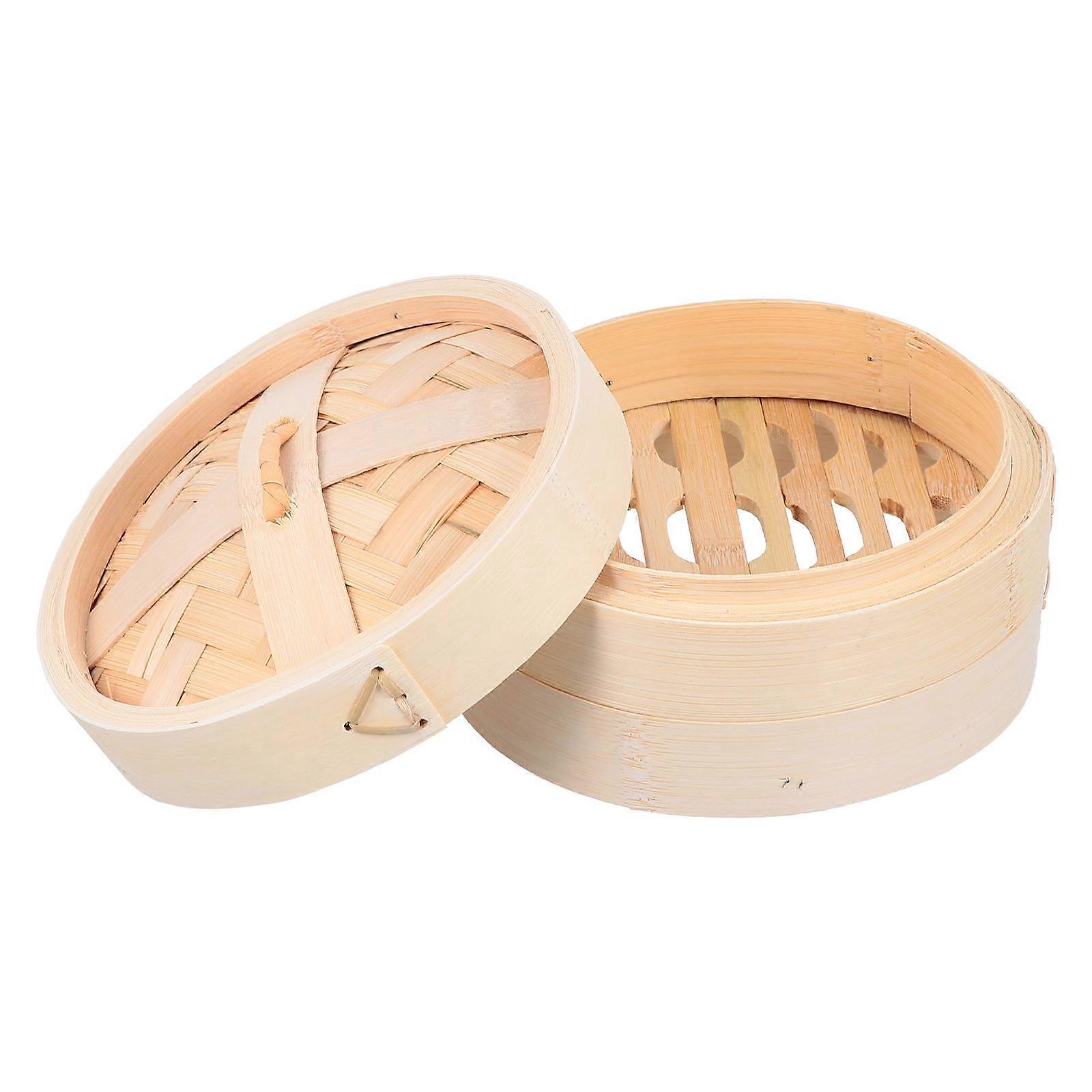 Bamboo Steamer Kitchen Food Steamer with Lid for Storage 1Set