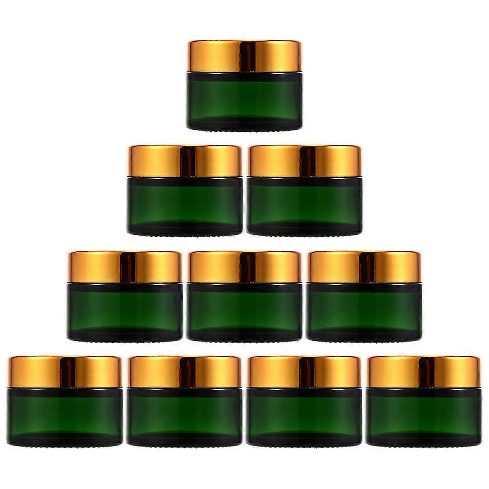 Empty Sub Bottle Glass Container for Packaging 10Pcs Portable Cream Containers