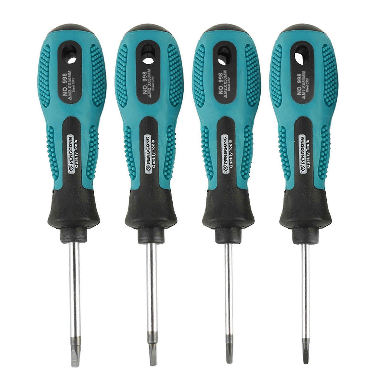 4 Piece Precision Triangular Screwdriver Set with Magnetic Multi-Tool