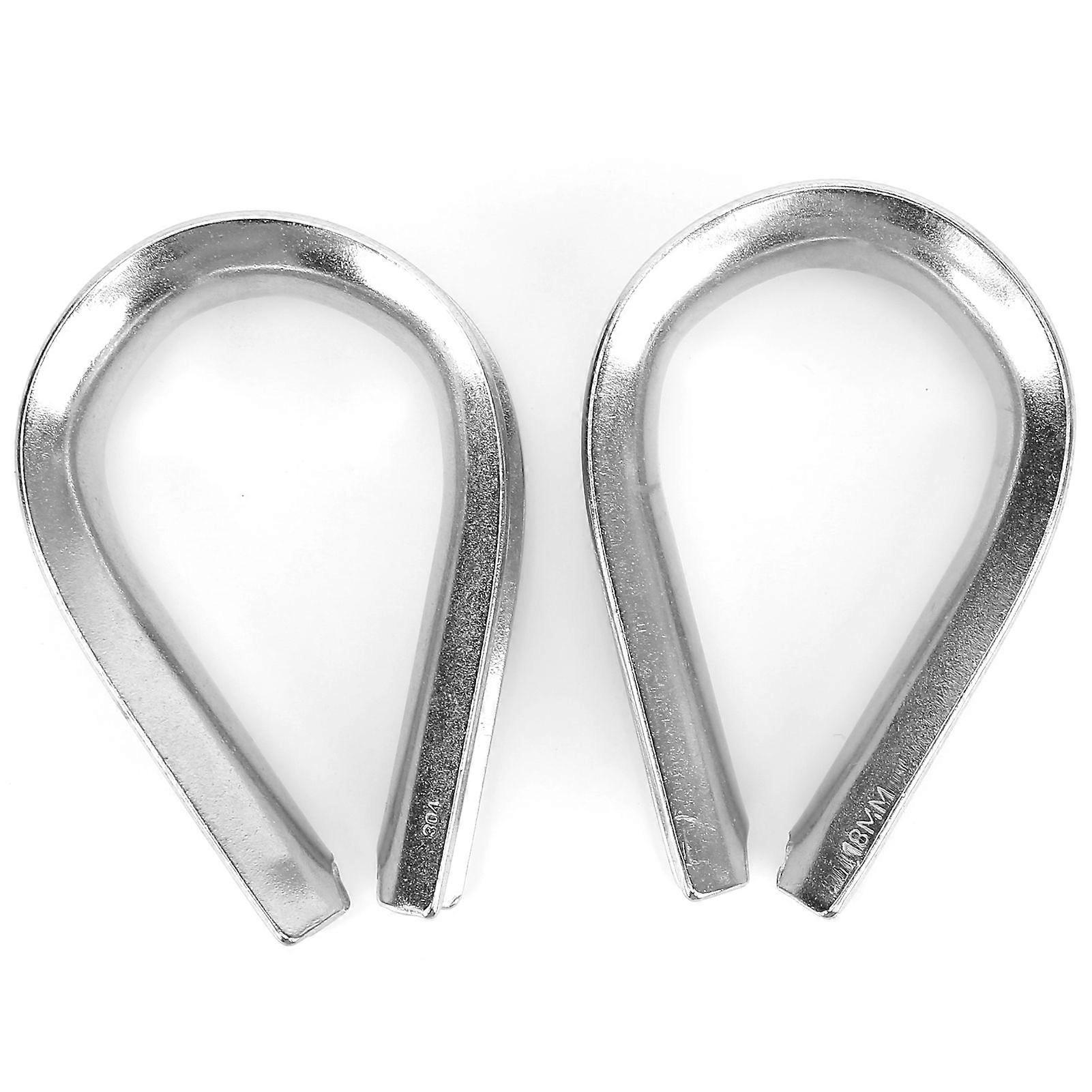 18MM Stainless Steel Marine Wire Rope Clamp Cable Protective Ring Thimbles Clamps