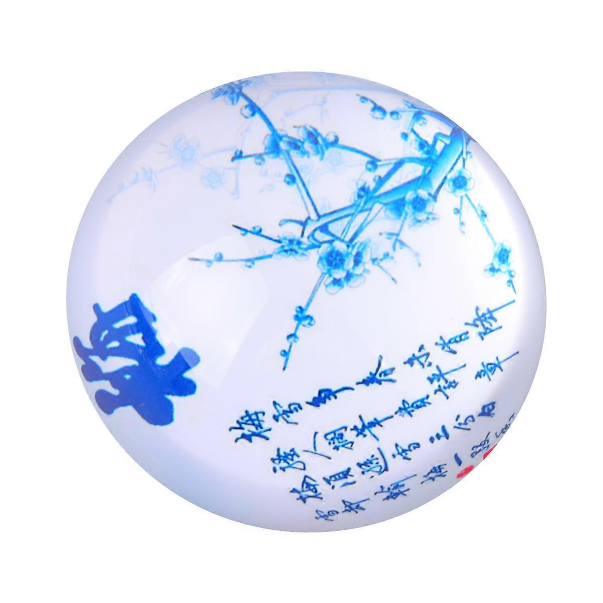 Calligraphy Paperweight Glass Crystal Hemisphere for Writing 3Pcs