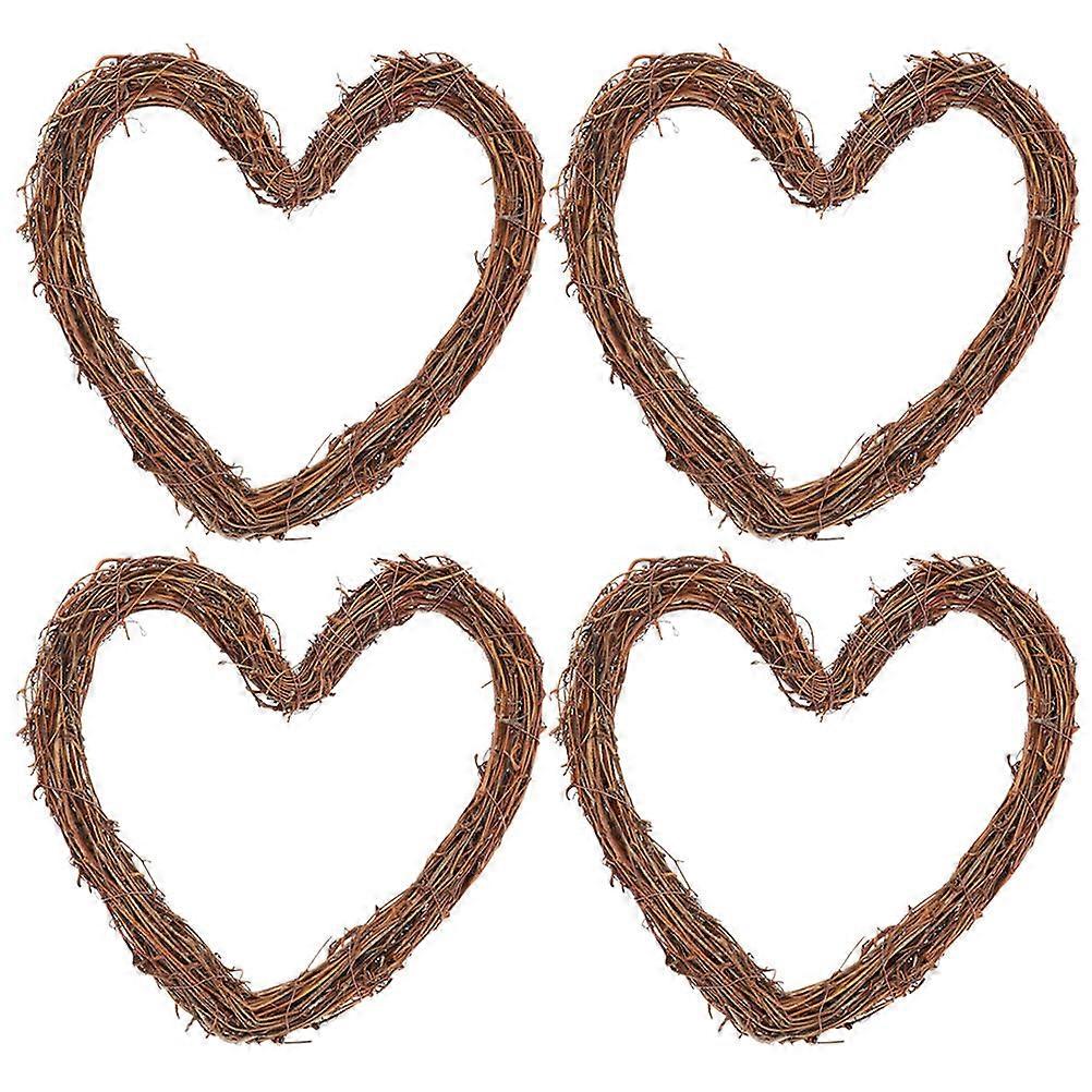 8Pcs DIY Rattan Wreath Frame for Handmade Light Brown Garland