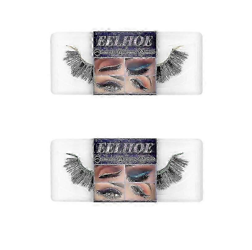 Eelhoe Eyelashes Eyeliner Self-adhesive False Eyelashes Soft Natural Curly Thick False Eyelashes Eyeliner