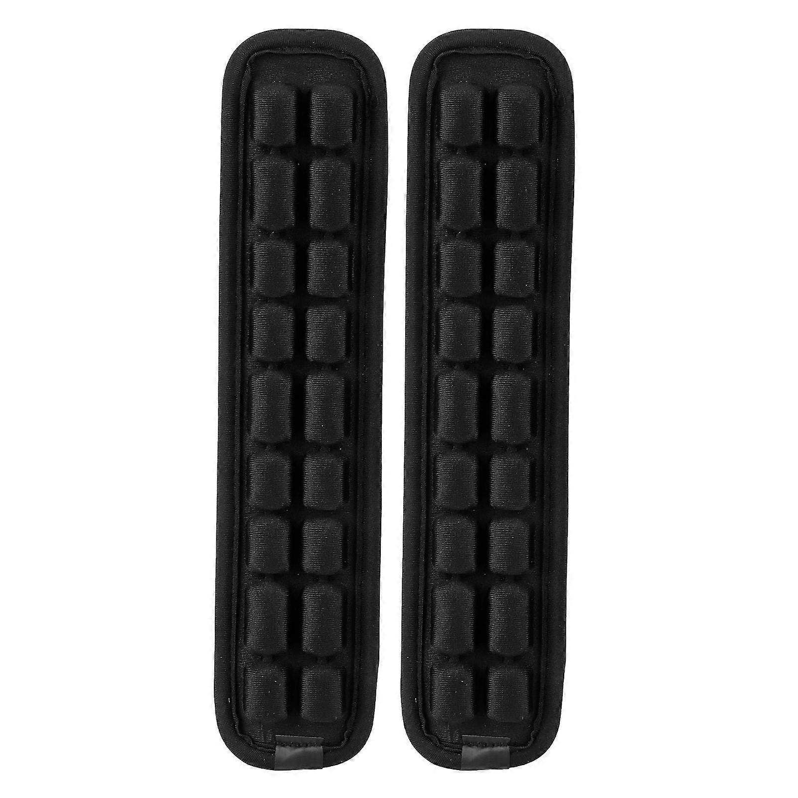 2Pcs Shoulder Strap Pad Anti Gravity Non Slip Backpack Decompression Cushion Accessory Black(S )