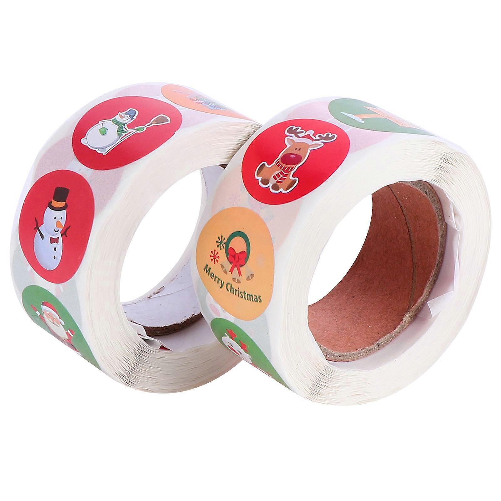Christmas Sealing Stickers Self-Adhesive for Gift Wrapping 1000Pcs