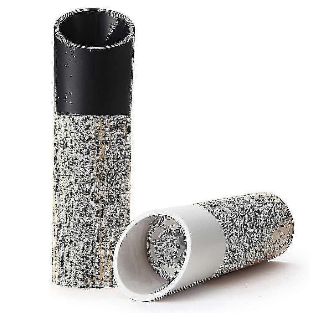 2pcs Salt And Pepper Grinder Set With Black And White Tall Salt