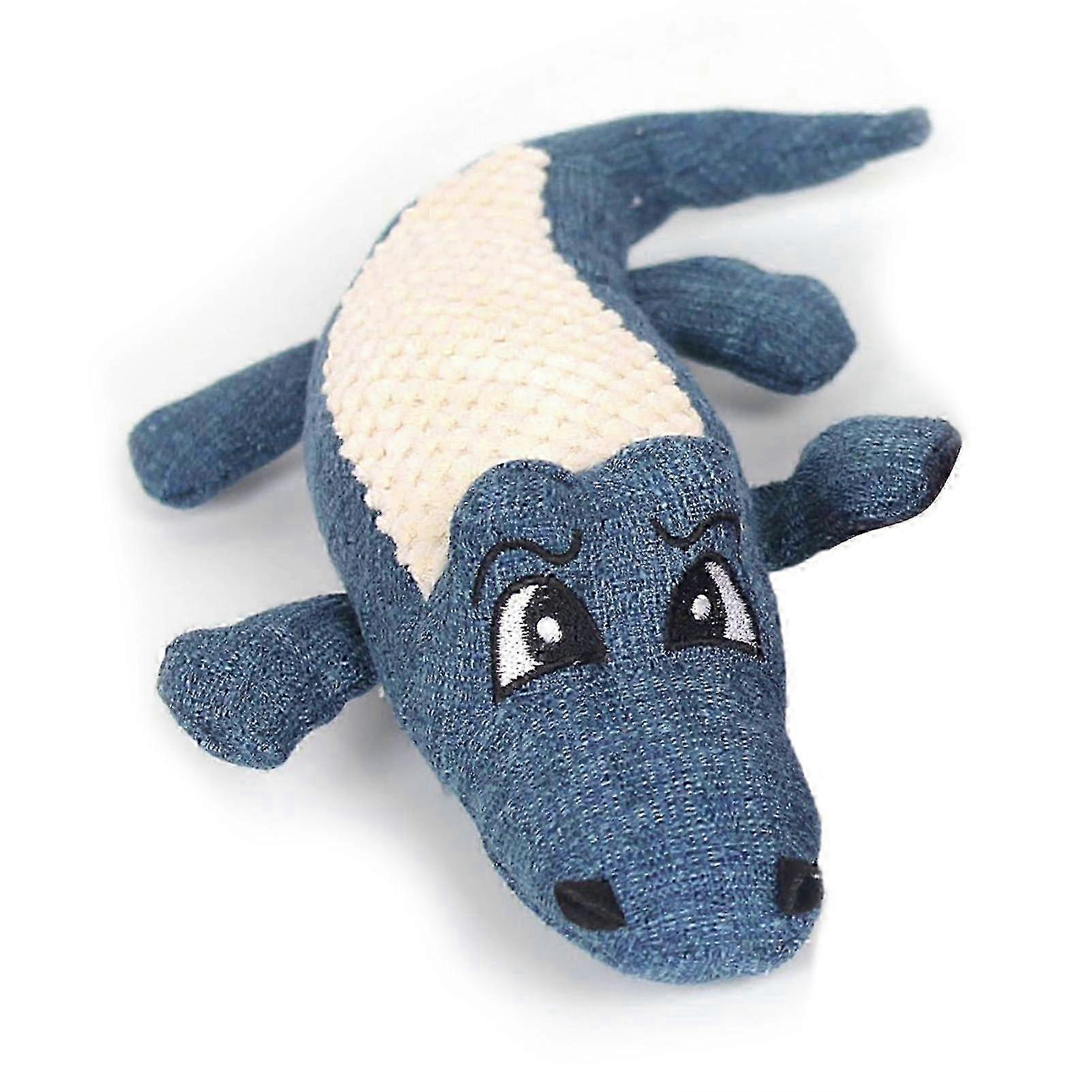 Plush Squeaky Toy for Dogs, Interactive Plush Puppy Toy with PP Cotton Filling Funny Cute for Puppies and Cats (Blue)