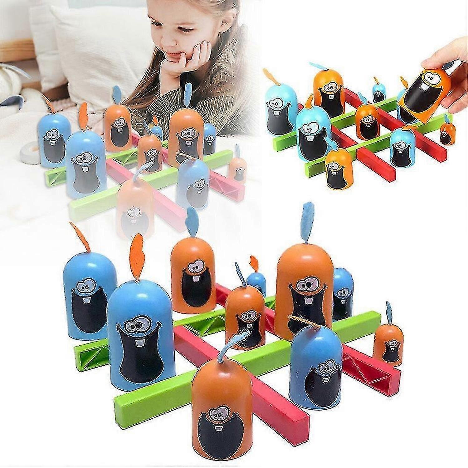 1 Set Chess Board Games Gobblet Gobblers Chess Chessboard Set Family Toy Gift
