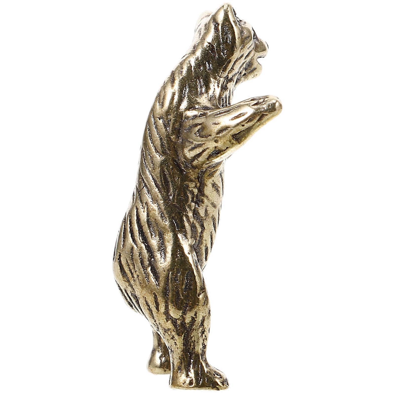 Brass Vintage Ornament for Home Use Miniature Animal Statue
