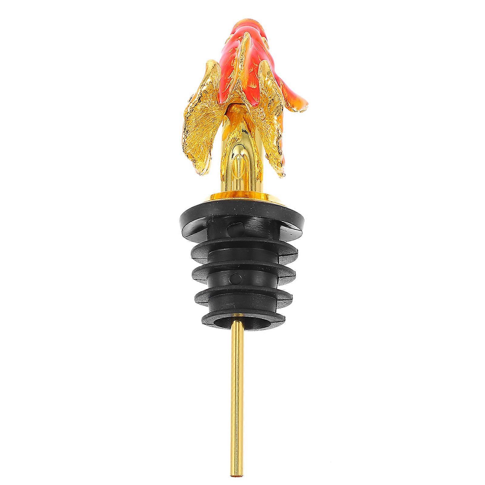 Goldfish Head Pourer for Drink Wine Zinc Alloy